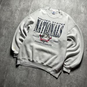 Jerzees Men's Grey and White Sweatshirt